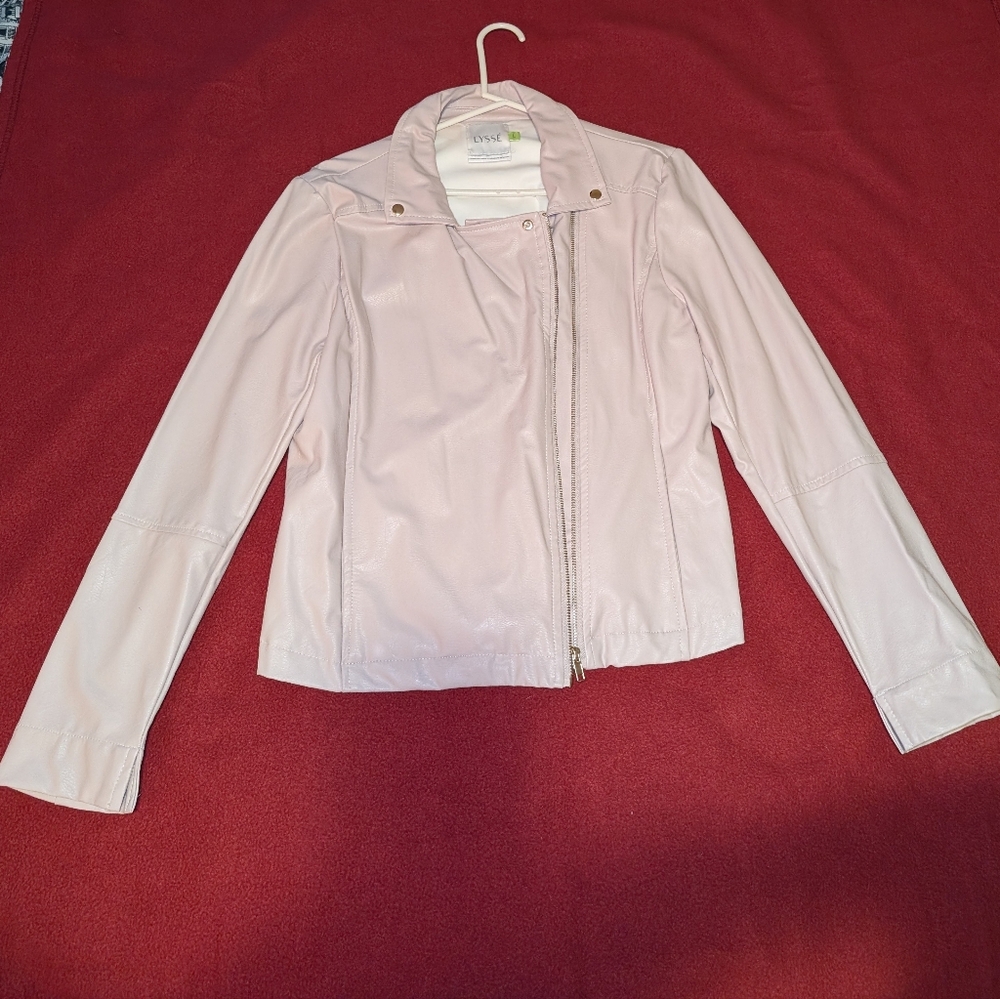 Lysse Women's Light Pink Vegan Leather Jacket